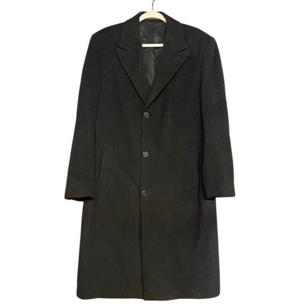 Ted Baker London Mens 100% WYSTAN‎ Wool Overcoat Black Long Coat 40R Canada